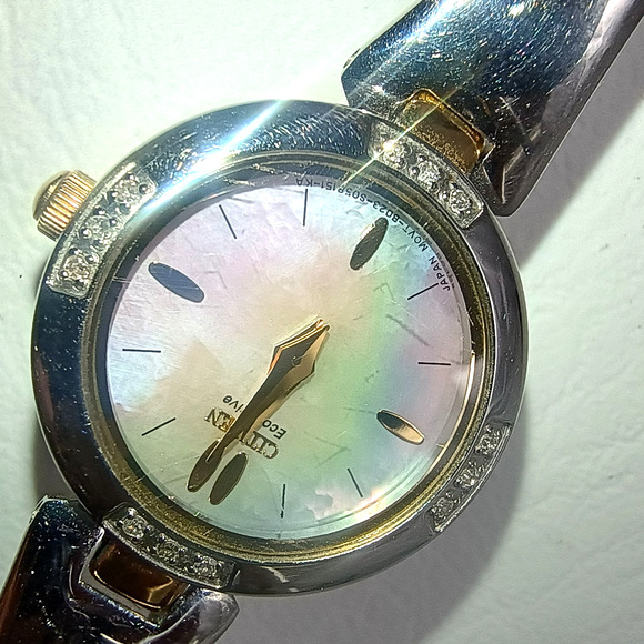 Citizen Eco-Drive Silhouette Bangle Ladies Watch with Mother of Pearl Dial B023 main image 12